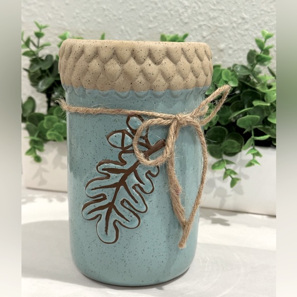 Fall Glazed Harvest Container Leaves Pumpkin - Decorative Vases - Picture 5 of 5